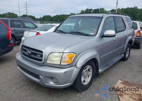 2002 Toyota Sequoia Sr5 z USA, uszkodzony, nr VIN 5TDBT44AX2S106224